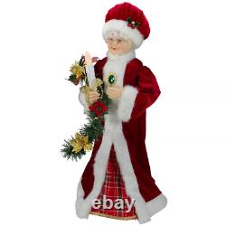 24 Animated Musical Christmas Figure Mrs. Claus with Lighted Candle