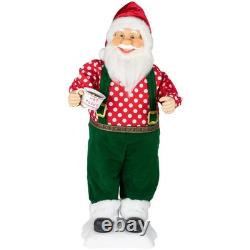 24 Inch Animated Musical Santa Claus Figure Hot Cocoa Christmas Decor NEW