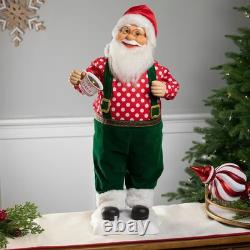 24 Inch Animated Musical Santa Claus Figure Hot Cocoa Christmas Decor NEW