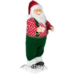 24 Inch Animated Musical Santa Claus Figure Hot Cocoa Christmas Decor NEW