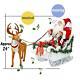 24 Music Move Santa Claus Xmas Decor Fiber Optic Handmade Sledge Reindeer Gift