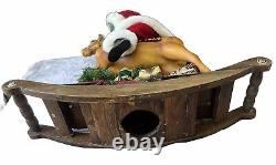 25 LARGE Christmas Wood Rocking Horse with Santa home decor