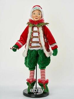 26 Katherine's Collection Nice Elf Candy Cane Figure Doll Christmas Decor