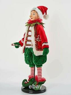 26 Katherine's Collection Nice Elf Candy Cane Figure Doll Christmas Decor