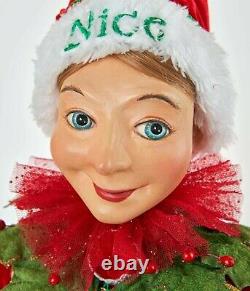 26 Katherine's Collection Nice Elf Candy Cane Figure Doll Christmas Decor