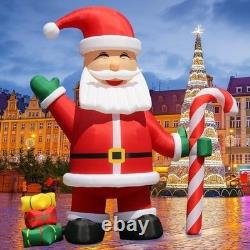 26Ft Large Christmas Inflatable Santa Claus Candy Cane Blow Up Outdoor Decor