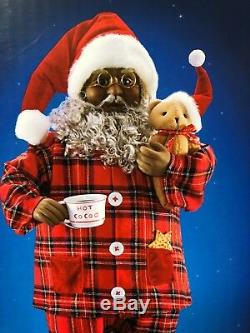 28 African American Animated Musical Santa Claus Cocoa Teddy Reindeer Lighted