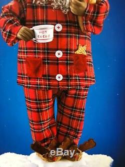 28 African American Animated Musical Santa Claus Cocoa Teddy Reindeer Lighted