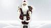 28 In Classic Santa Claus Figurine With Lighted Candle U0026 Music Fraser Hill Farm Fhfsc028 2red1