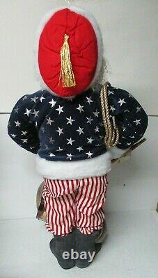 30 Tall Byers Choice Christmas Store Display Figure Patriotic Santa Claus