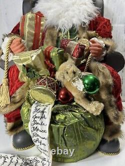 31 Santa Claus Sitting On Armchair Throne Sack Of Toys Christmas Figure Display