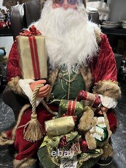 31 Santa Claus Sitting in Arm Chair Throne Christmas Figure Decoration Display