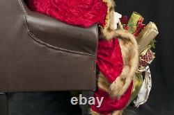 31 Santa Claus Sitting in Arm Chair Throne Christmas Figure Decoration Display