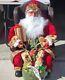 31 Santa Claus Sitting In Wing Chair Holiday Christmas Display, Presents, Toys