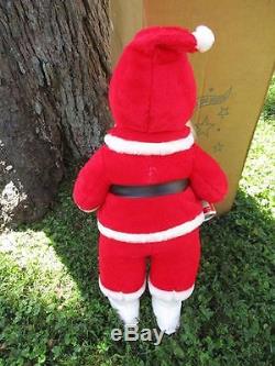 34 Inch Tall Vintage Rushton Co for Coca Cola SANTA CLAUS in Orig Box