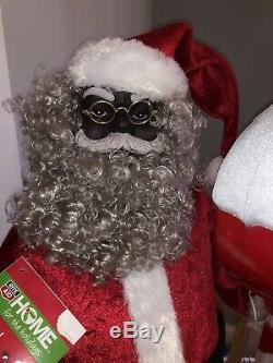 36 African American Santa Claus Rite Aid Animated SINGING Light Up Blow Mold