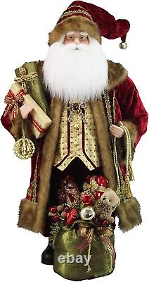 36 Inch Standing Ol' World Traditional Santa Claus Christmas Figurine Figure De