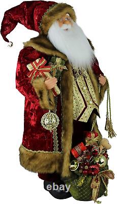 36 Inch Standing Ol' World Traditional Santa Claus Christmas Figurine Figure De