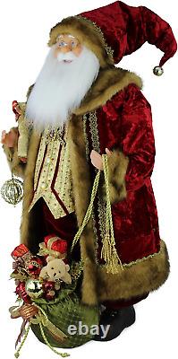 36 Inch Standing Ol' World Traditional Santa Claus Christmas Figurine Figure De