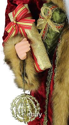 36 Inch Standing Ol' World Traditional Santa Claus Christmas Figurine Figure De