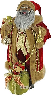 36 Inch Standing Ol' World Traditional Santa Claus Christmas Figurine Figure De