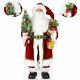 36in Santa Claus Figurine Standing Vintage Inspired Fabriche Santa Figure Withgift