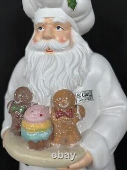 37''Christmas Chef Santa Claus With Gingerbread & Cupcake. Outside /Inside Decor