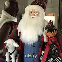 38 Mackenzie-Childs Country Christmas Santa Claus, Baby Lamb, Chicken, Farmhouse