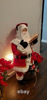 3ft Santa Claus Decorative Figure with Gift Bag and Naughty / Nice List