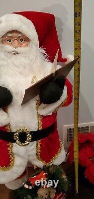 3ft Santa Claus Decorative Figure with Gift Bag and Naughty / Nice List