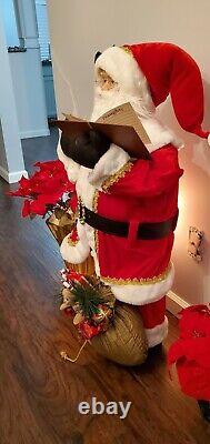 3ft Santa Claus Decorative Figure with Gift Bag and Naughty / Nice List