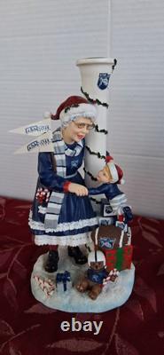 4-Danbury Mint PENN STATE Nittany Lions SANTA & MRS CLAUS Figures Football