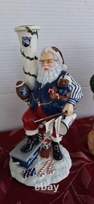 4-Danbury Mint PENN STATE Nittany Lions SANTA & MRS CLAUS Figures Football