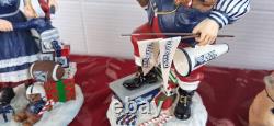 4-Danbury Mint PENN STATE Nittany Lions SANTA & MRS CLAUS Figures Football