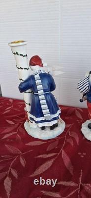 4-Danbury Mint PENN STATE Nittany Lions SANTA & MRS CLAUS Figures Football