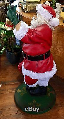 4 Ft. Santa Claus with Cloth Toy Bag Poly-Resin Fiberglass Christmas Statue