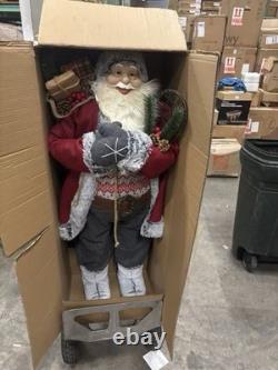 48 Inch Tall Standing Grand Santa Claus Christmas Figurine Figure Decoration