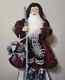 4ft. Merriment Santa Clause Resin Figure Handcrafted With Natural Wool Beard