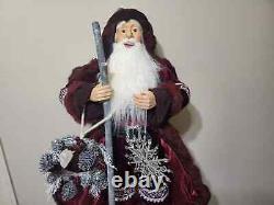 4ft. Merriment Santa Clause Resin Figure Handcrafted With natural wool beard