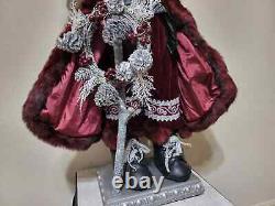 4ft. Merriment Santa Clause Resin Figure Handcrafted With natural wool beard