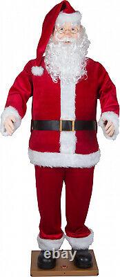 5.8 ft Dancing Singing Santa Clause Life Size Realistic Features Christmas Decor