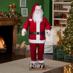 5.8 ft Dancing Singing Santa Clause Life Size Realistic Features Christmas Decor