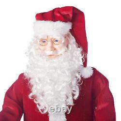 5.8 ft Dancing Singing Santa Clause Life Size Realistic Features Christmas Decor