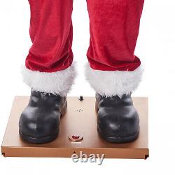 5.8 ft Dancing Singing Santa Clause Life Size Realistic Features Christmas Decor