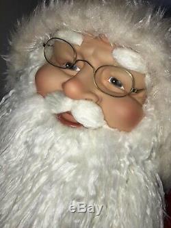 5 FT LIFE SIZE SANTA CLAUS CHRISTMAS STATUE FIGURE w HAT Good Boys Girls List