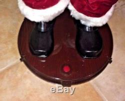 5' Gemmy SANTA CLAUS ANIMATED FIGURE Life Size SINGING DANCING Christmas Songs