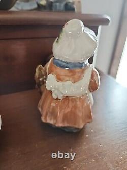 5 Louisville Stoneware Pottery Santa, Mrs Claus, Rocking Horse, 2 Elf Figurines