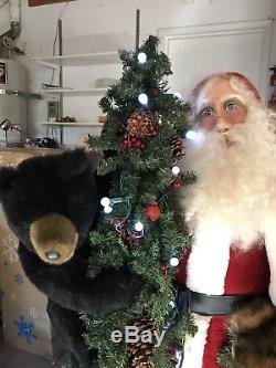 5 ft Santa Claus / Father Christmas with bear, raccoon, etc by Ditz Designs