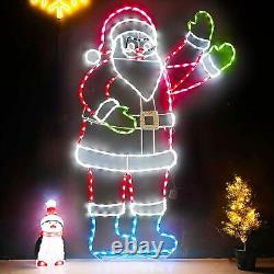 5FT 273 LED Christmas Santa Claus, Light up Christmas Father Neon Sign Animated