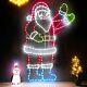 5ft 273 Led Christmas Santa Claus, Light Up Christmas Father Neon Sign Animated